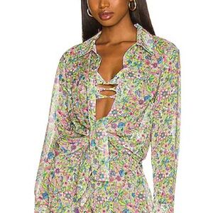 Lovers and Friends Floral Tie-Front TOP